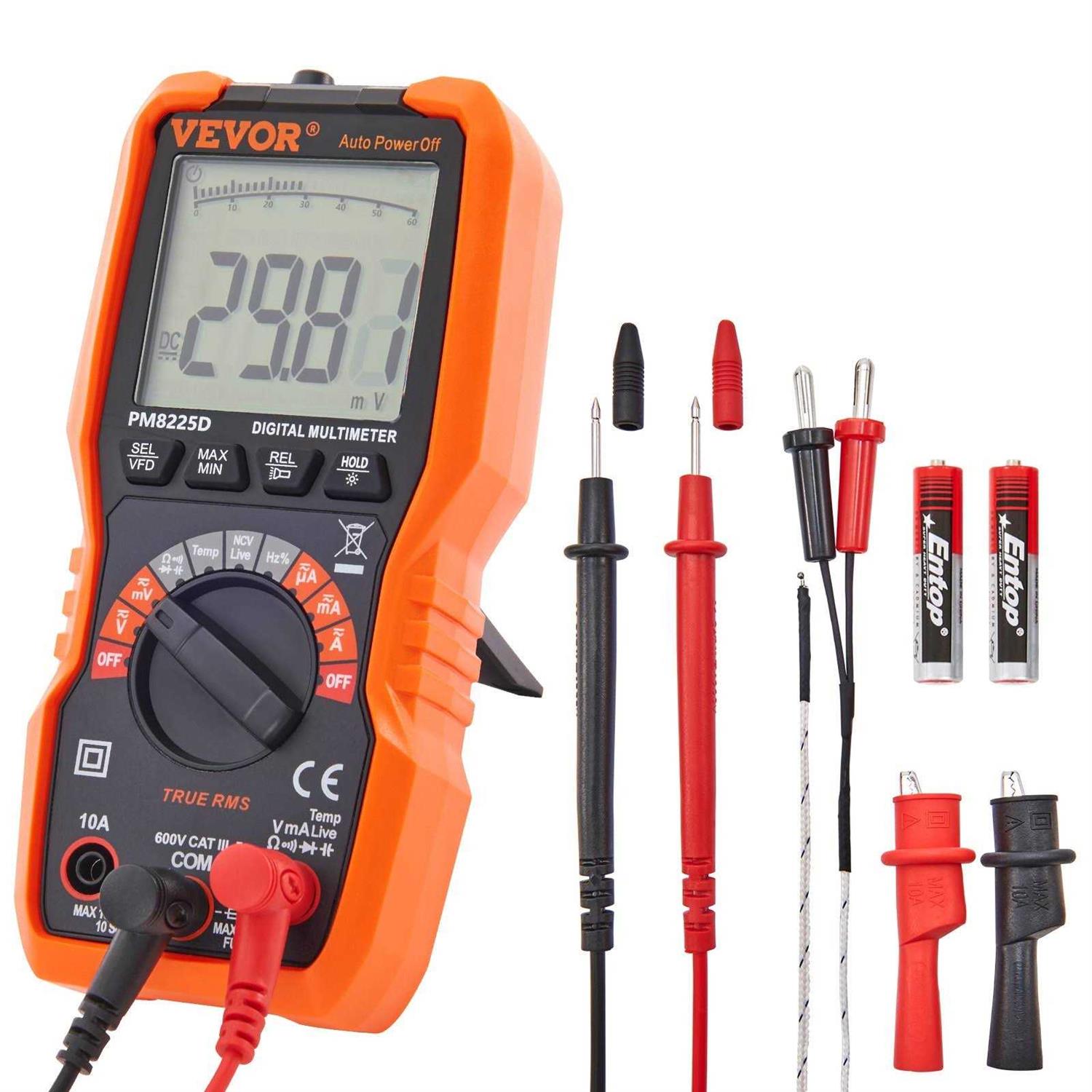 VEVOR DC AC 6000 Counts Digital Multi-Meter Tester Voltmeter NCV Ohm Volt Amp Resistance Diode Tester for Electrical Testing - Image 2