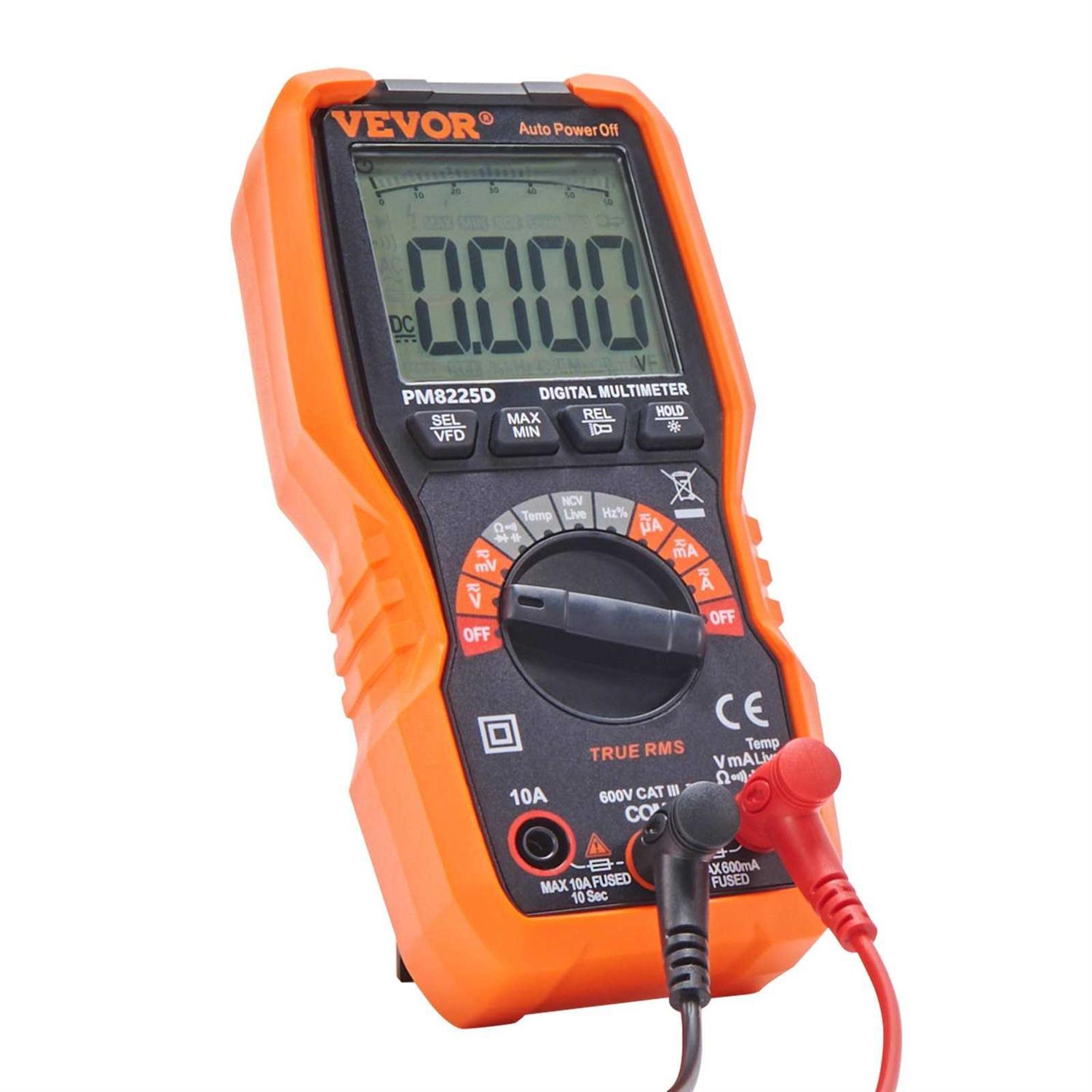 VEVOR DC AC 6000 Counts Digital Multi-Meter Tester Voltmeter NCV Ohm Volt Amp Resistance Diode Tester for Electrical Testing - Image 3