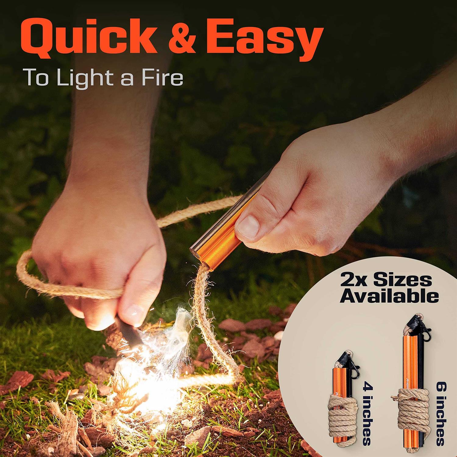 Fire Starter Survival Tool All-in-One Flint and Steel Fire Starter Kit - Image 2