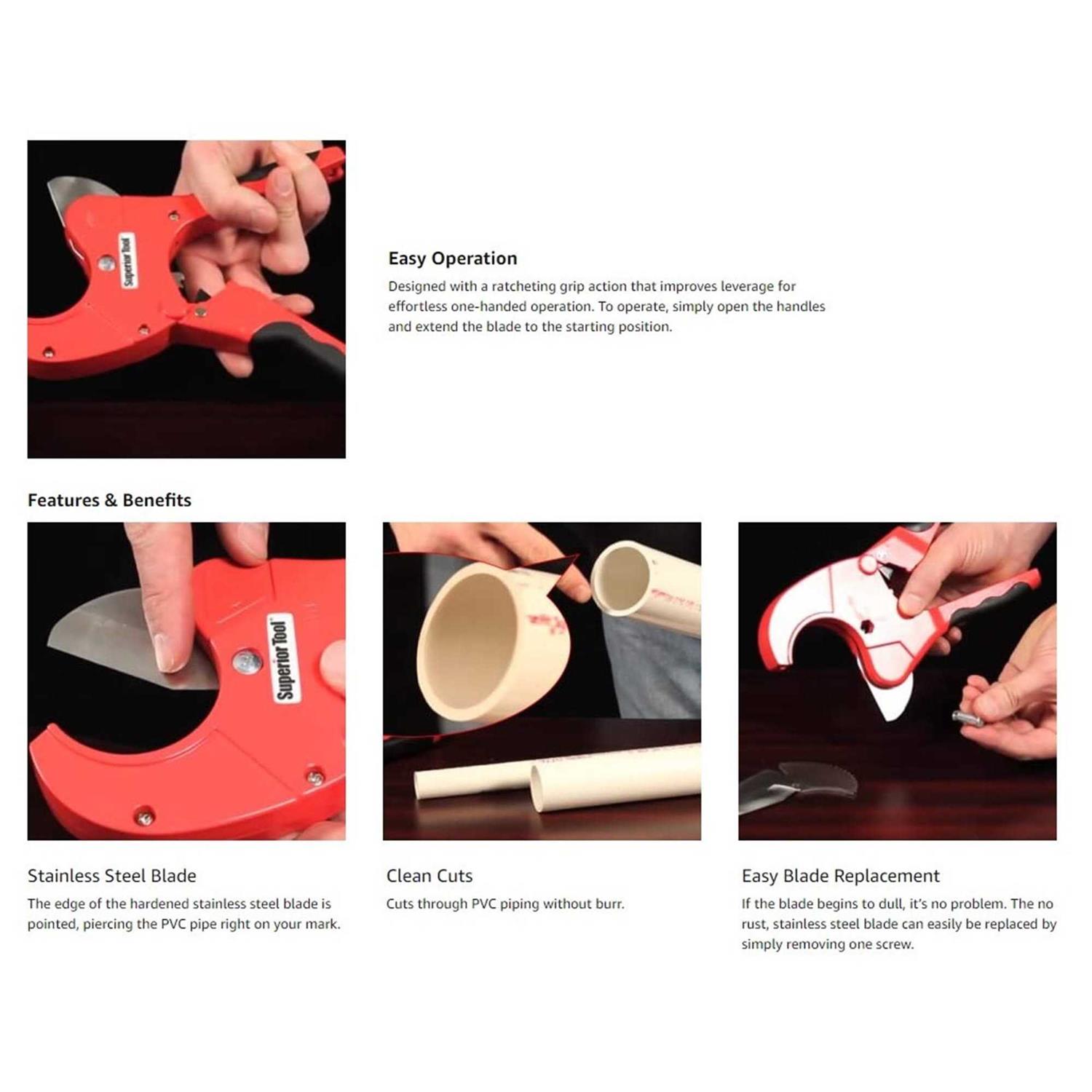 Superior Tool PVC Pipe Cutter 37116 - Image 3