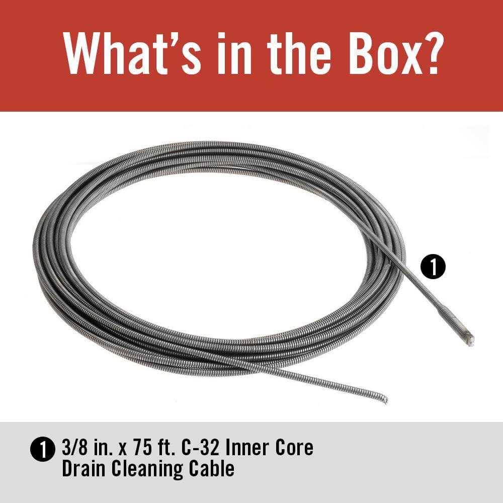 Ridgid 37847 C-32 Cable 3/8 x 75 - Image 3