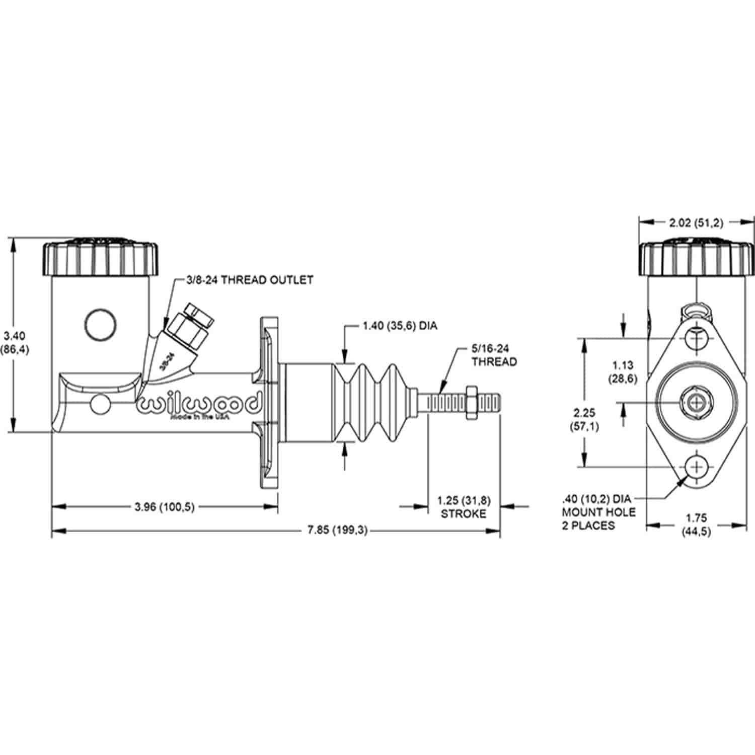 26015098 Wilwood GS Integral Master Cylinder Hardware&Tools Online Store