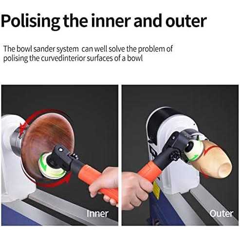 Woodworking Passive Rotary Sander Sanding Tools Hand Held Bowl Sander with Rotatable Spindle Head 2 Inch 3 Inch Pads - Image 4