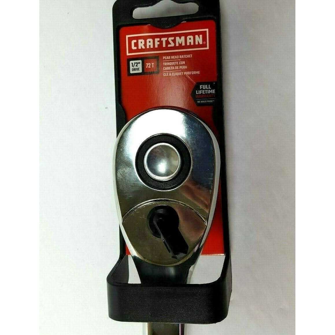 Craftsman 1/2 in. Drive 72 Tooth Pear Head Ratchet - Image 4