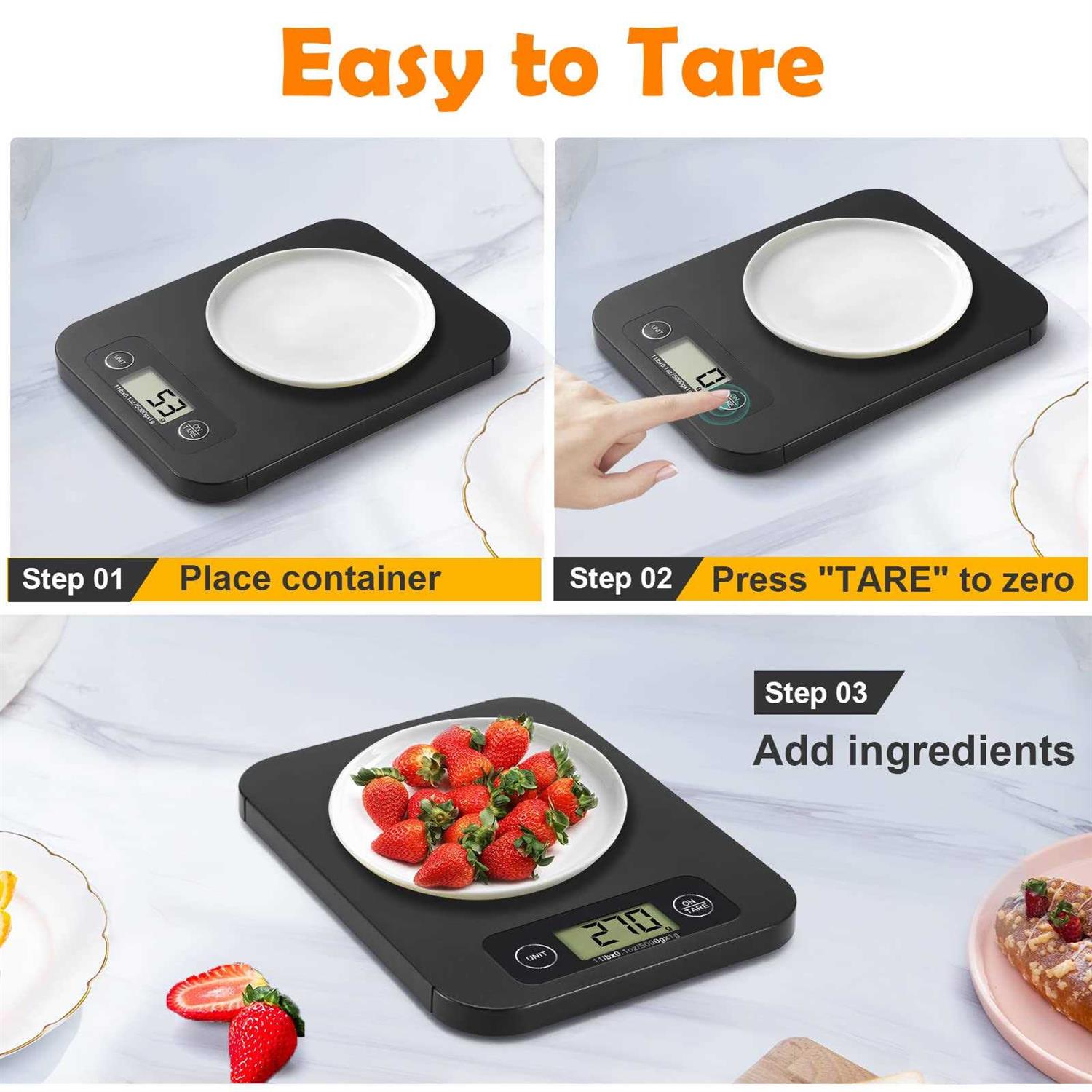 URAMAZ Smart Digital Food Scale Kitchen and - Image 4