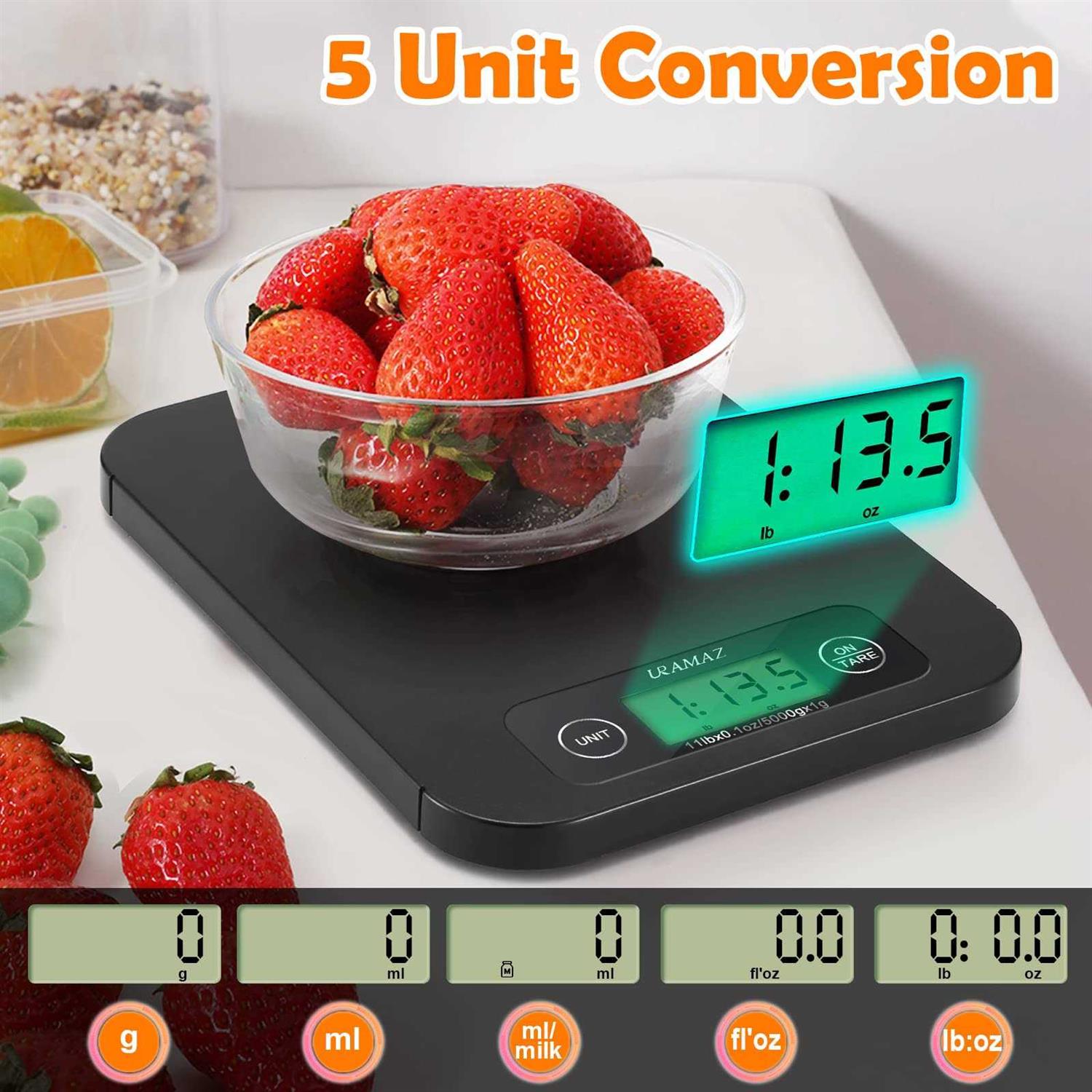 URAMAZ Smart Digital Food Scale Kitchen and - Image 5