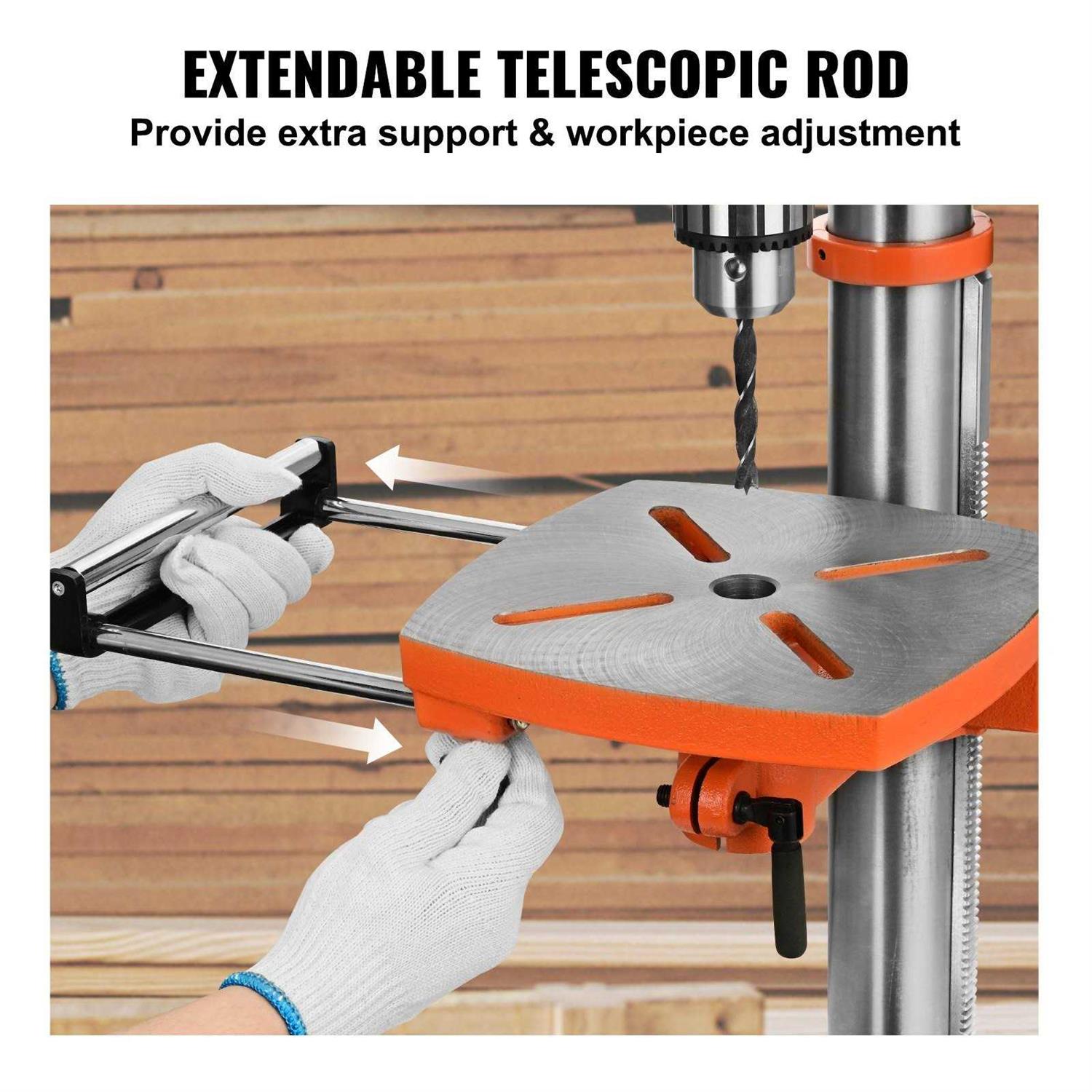 VEVOR 12 in. Benchtop Drill Press 5 Amp Variable Speed Cast Iron Bench Drill Press 12 in. Swing Distance for Wood Metal - Image 4