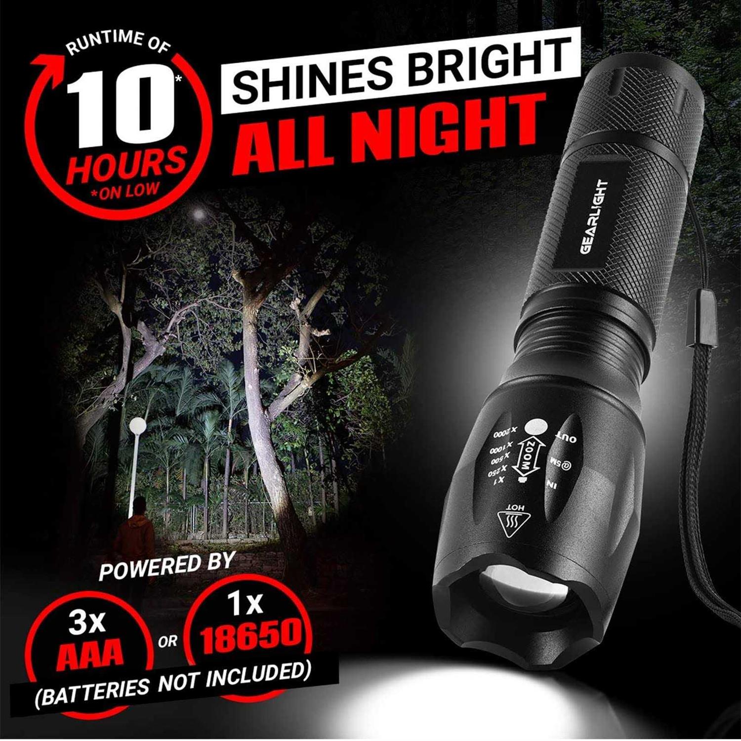 GearLight LED Flashlights High Lumens Camping S1000 - Image 2