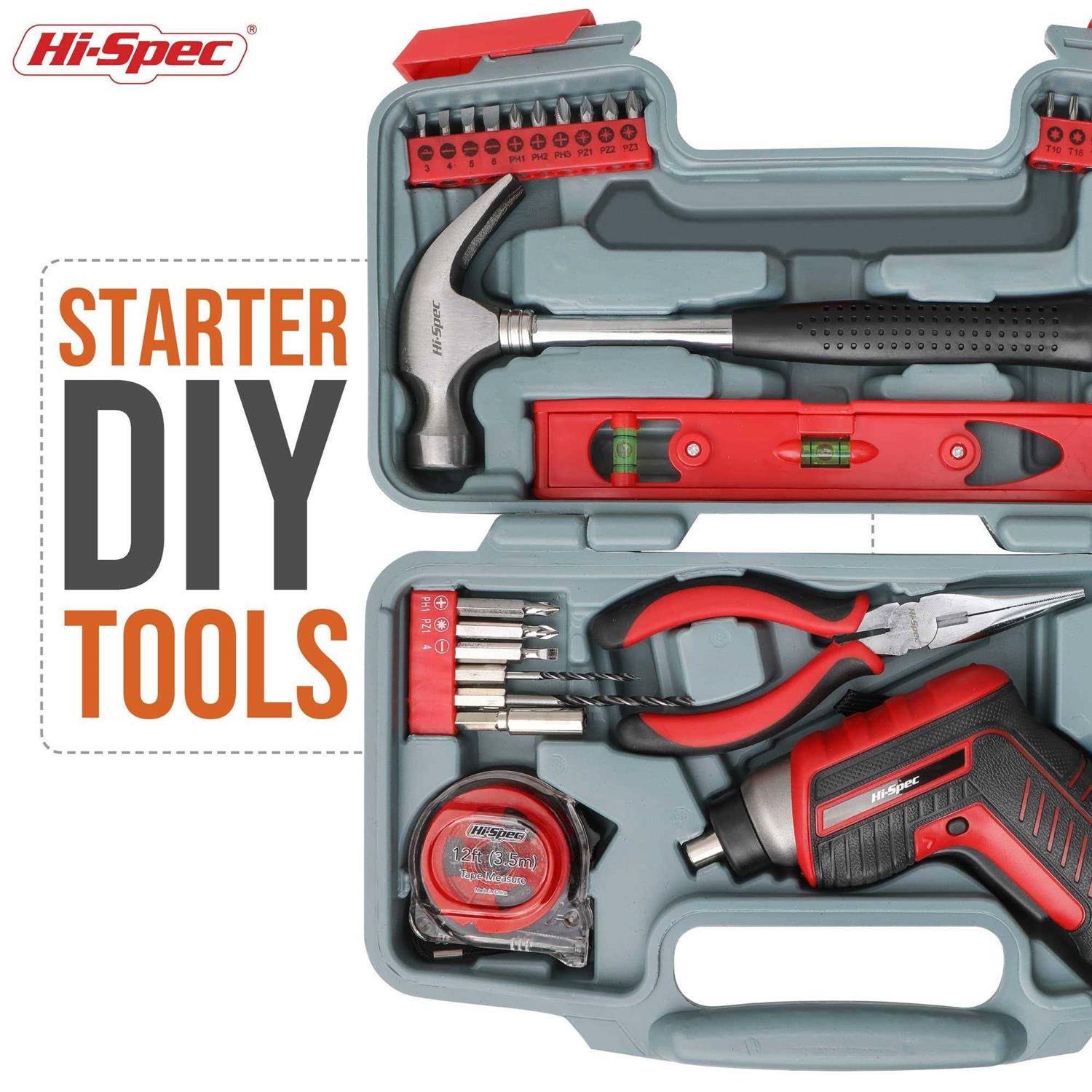 Hi-Spec 35pc tool kit with 3.6V USB Electric Screwdriver and drill set. Complete tool set - Image 3