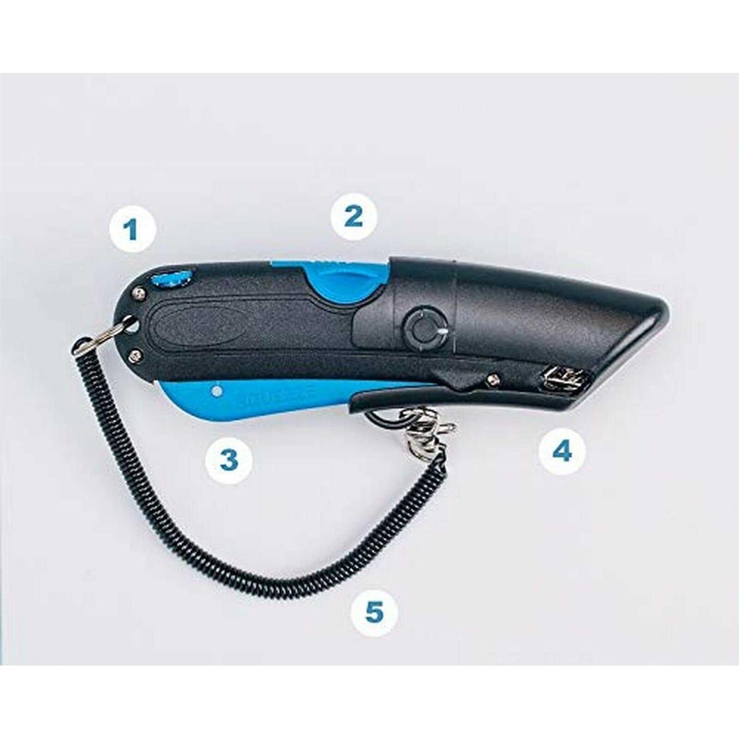 COSCO Easycut Self-Retracting Cutter with Safety-Tip Blade and Holster - Image 2
