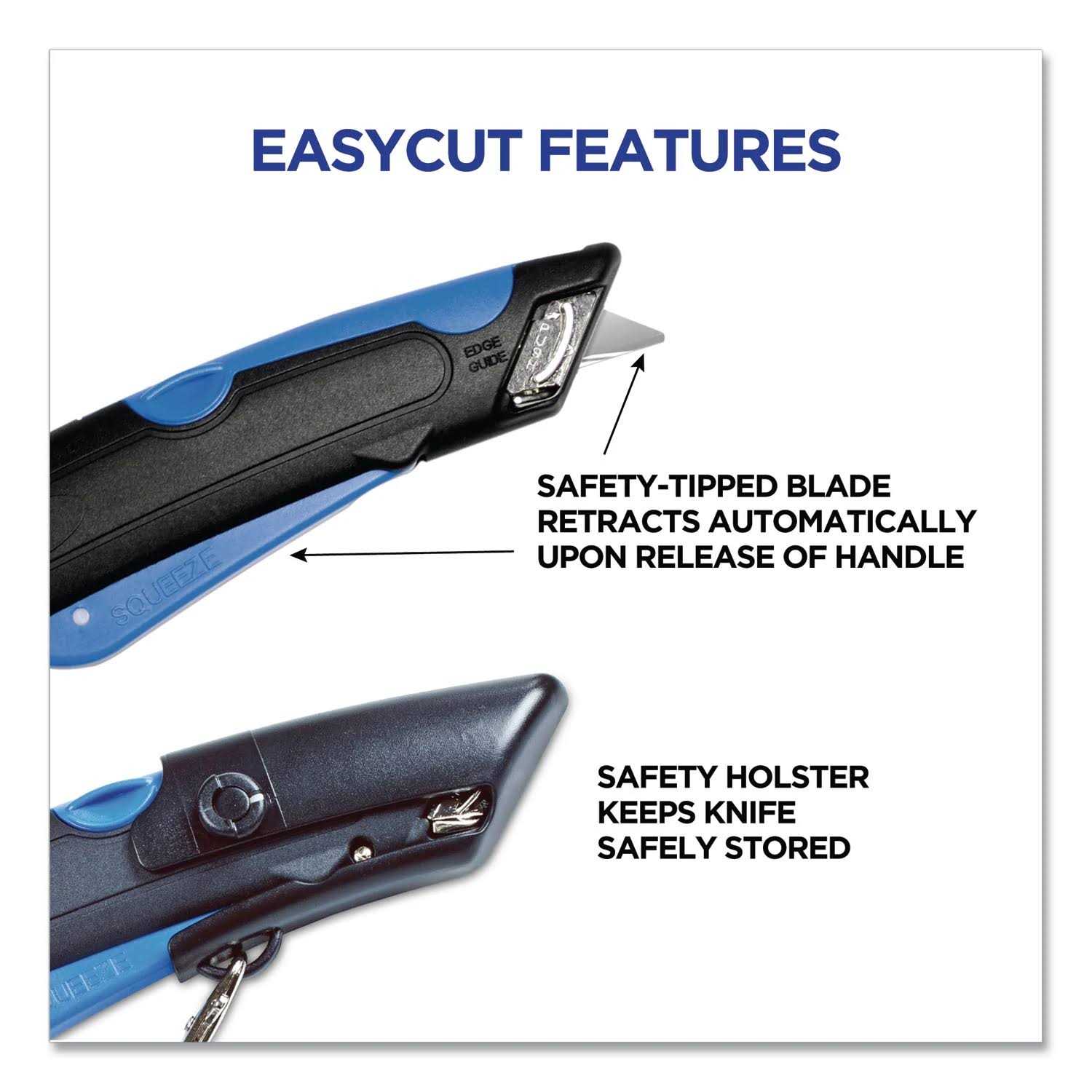 COSCO Easycut Self-Retracting Cutter with Safety-Tip Blade and Holster - Image 4