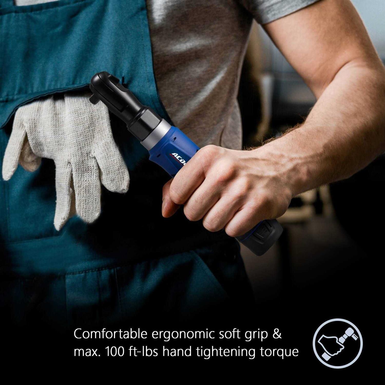 ACDelco ARW1209P G12 Series 12V Li-ion Cordless 3/8 45 ft-lbs. Ratchet Wrench Tool Kit - Image 5