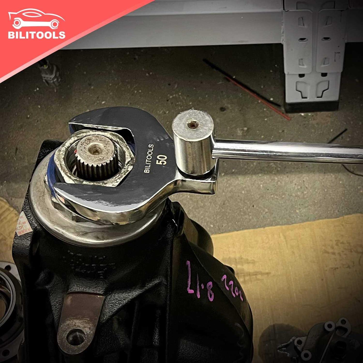 BILITOOLS 14-Piece Jumbo Crows Foot Wrench Set 1/2 Drive Big Crowfoot Wrench - Image 3