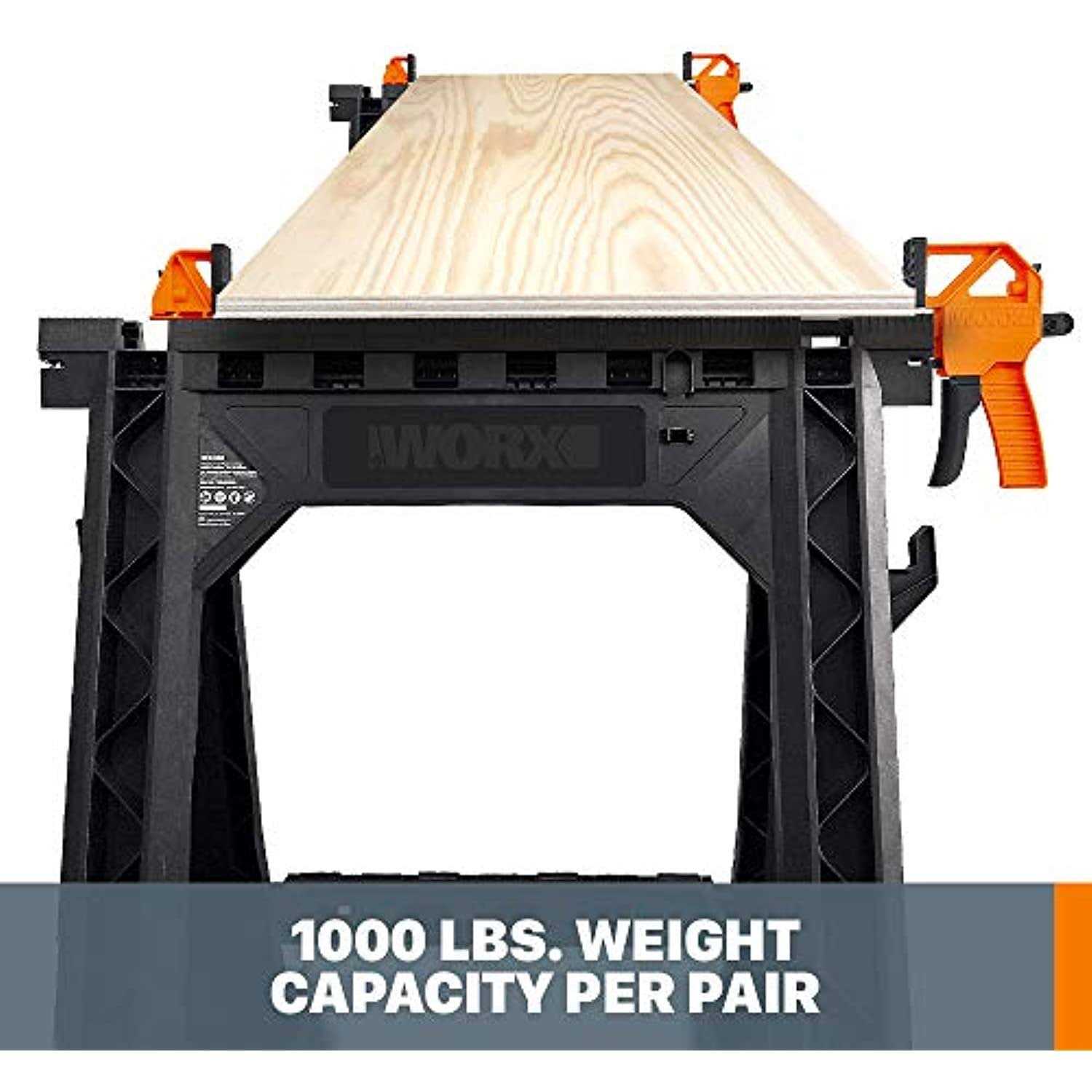 Worx Clamping Sawhorses with Bar Clamps - Image 4