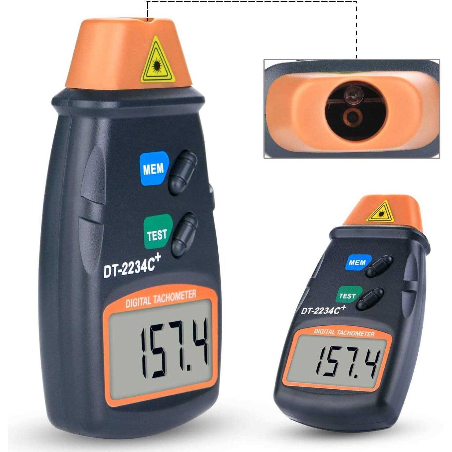 Agptek Professional Digital Laser Photo Tachometer Non Contact Rpm Tach - Image 3