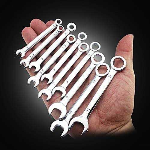 SPEEDWOX Mini Wrench Set Metric SAE Ignition Wrench Set Open End and Box End Standard Combination Wrench Spanner for Assembling - Image 5