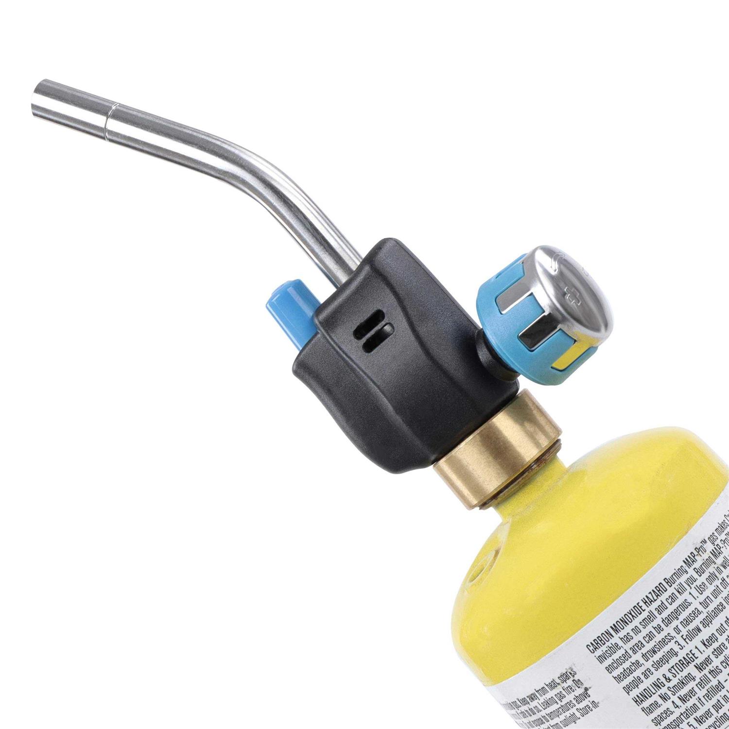 Bisupply Propane Torch with Push Button Igniter Adjustable Blow Torch Flame