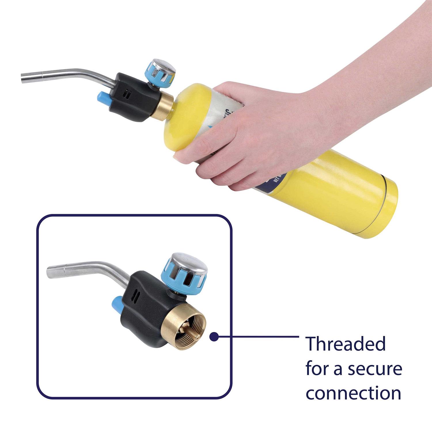 Bisupply Propane Torch with Push Button Igniter Adjustable Blow Torch Flame - Image 3
