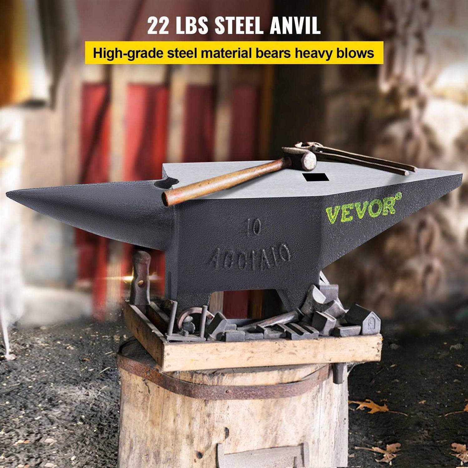 VEVOR Cast Iron Anvil Single Horn Anvil with Large Countertop and Stable Base - Image 5