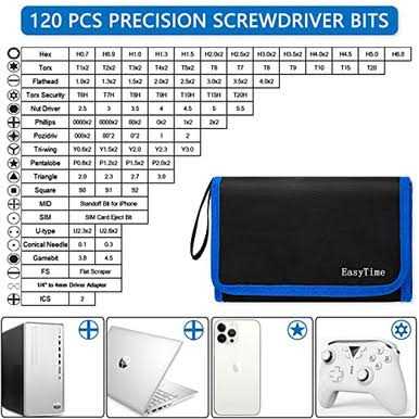 EasyTime 140 in 1 Precision Screwdriver Set Professional Computer Laptop Repair Tool Kit - Image 3