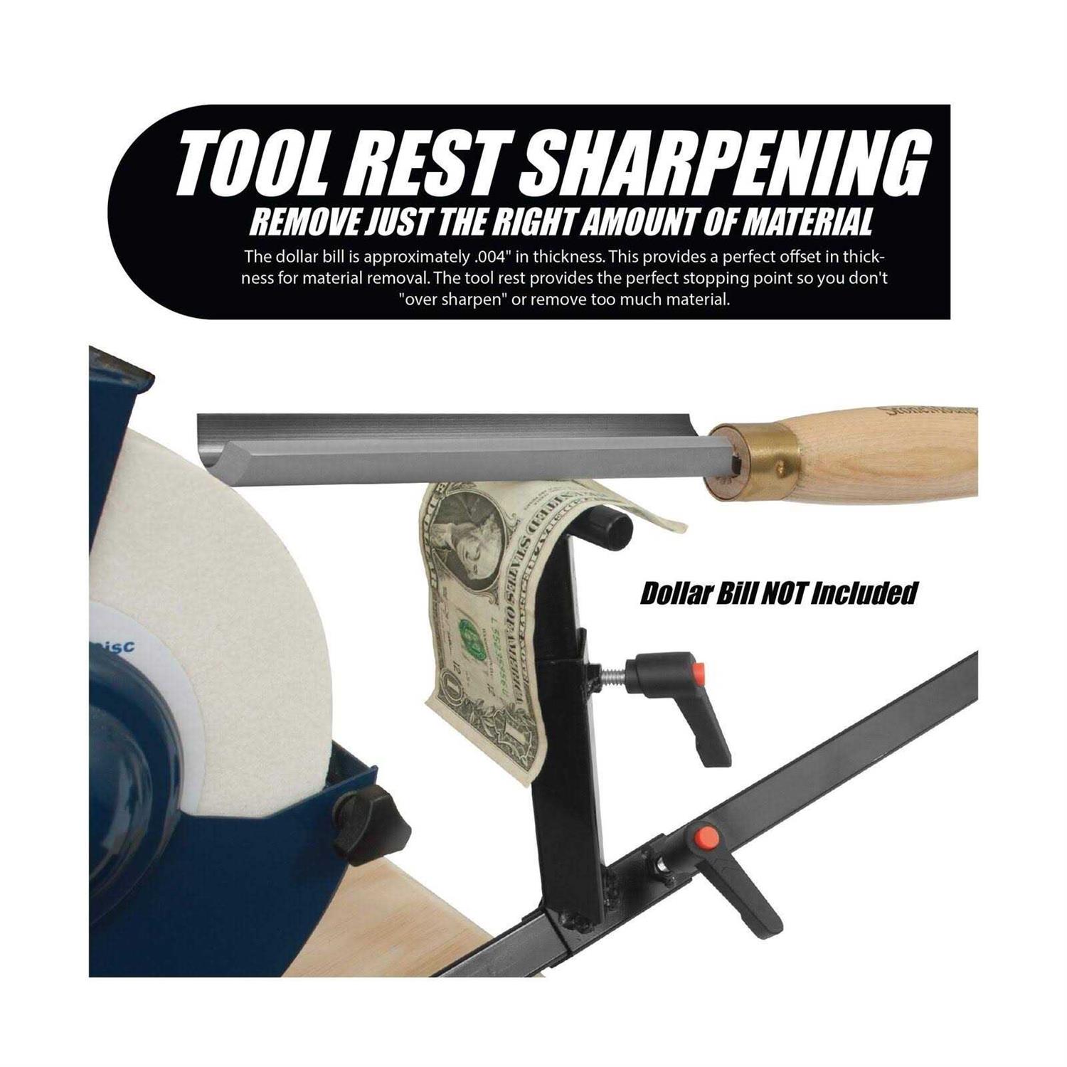 Peachtree Woodworking Supply Pro Grind Sharpening System For Lathe Turning Tools, Chisels, Skews, Bowl Spindle gouges and More. Includes the Multi-Grind Jig - Image 5