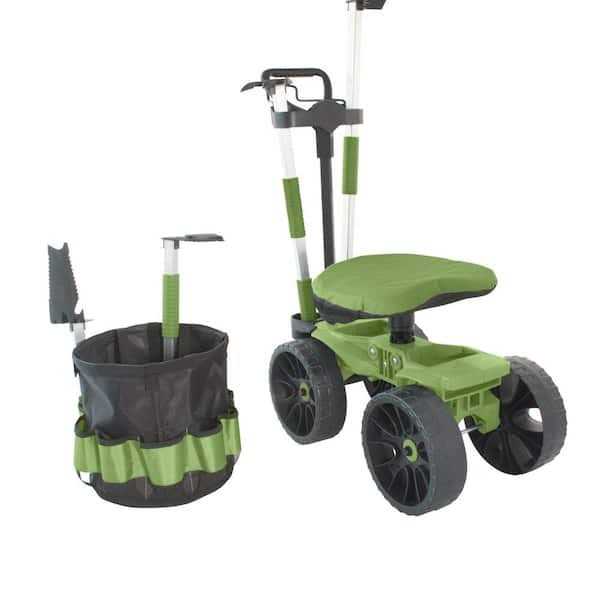 TheXceptional Wheelie Scoot with Tool Toter Handle, Bucket and Comfort Cushion - Image 3