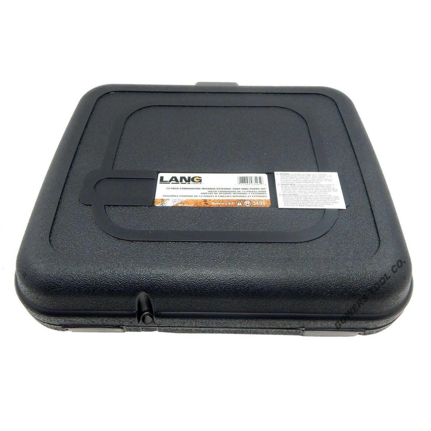 Lang 12 Piece Combination Internal/External Snap Ring Pliers Set 3495 - Image 4