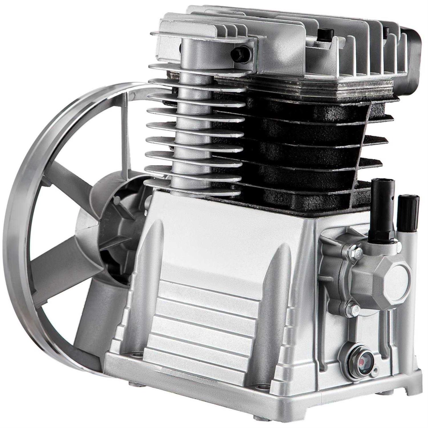 VEVOR 3hp Aluminum Air Compressor Head Pump Motor 160psi Silver 1300prm 375L3KW11PKYJBT01V0 - Image 3