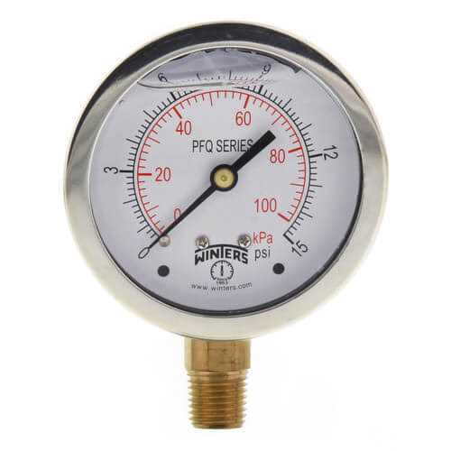 Winters PFQ800 Ss Liquid Filled Pressure Gauge - Image 3