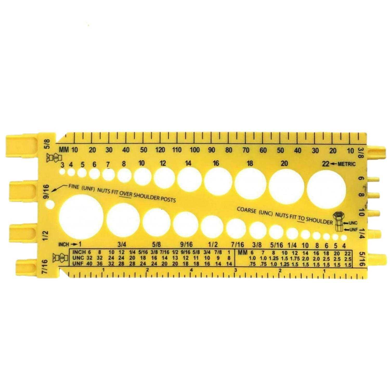 Taskar Nut & Bolt Measuring Gauge & Screw Pitch Checker - Image 3