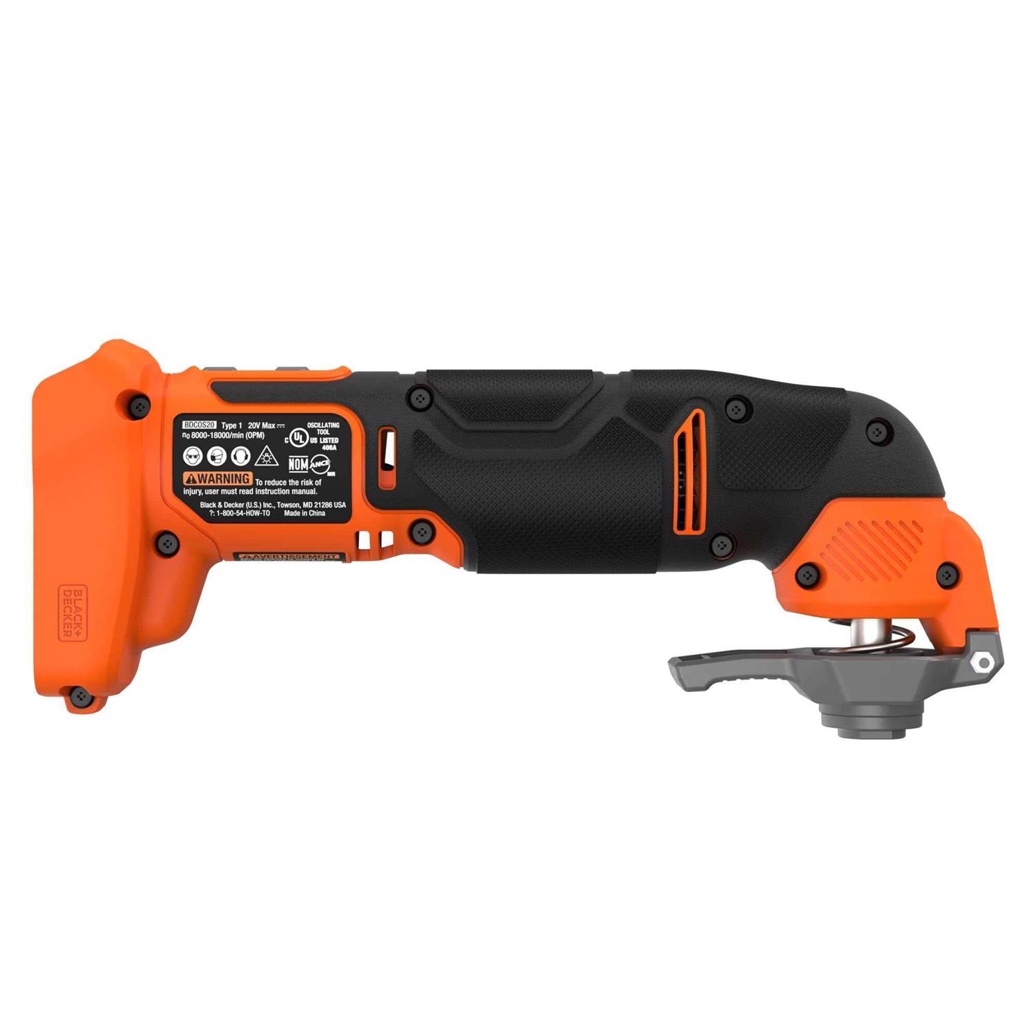 BLACK+DECKER BLACK + DECKER 20V MAX Oscillating Tool BDCOS20B - Image 4