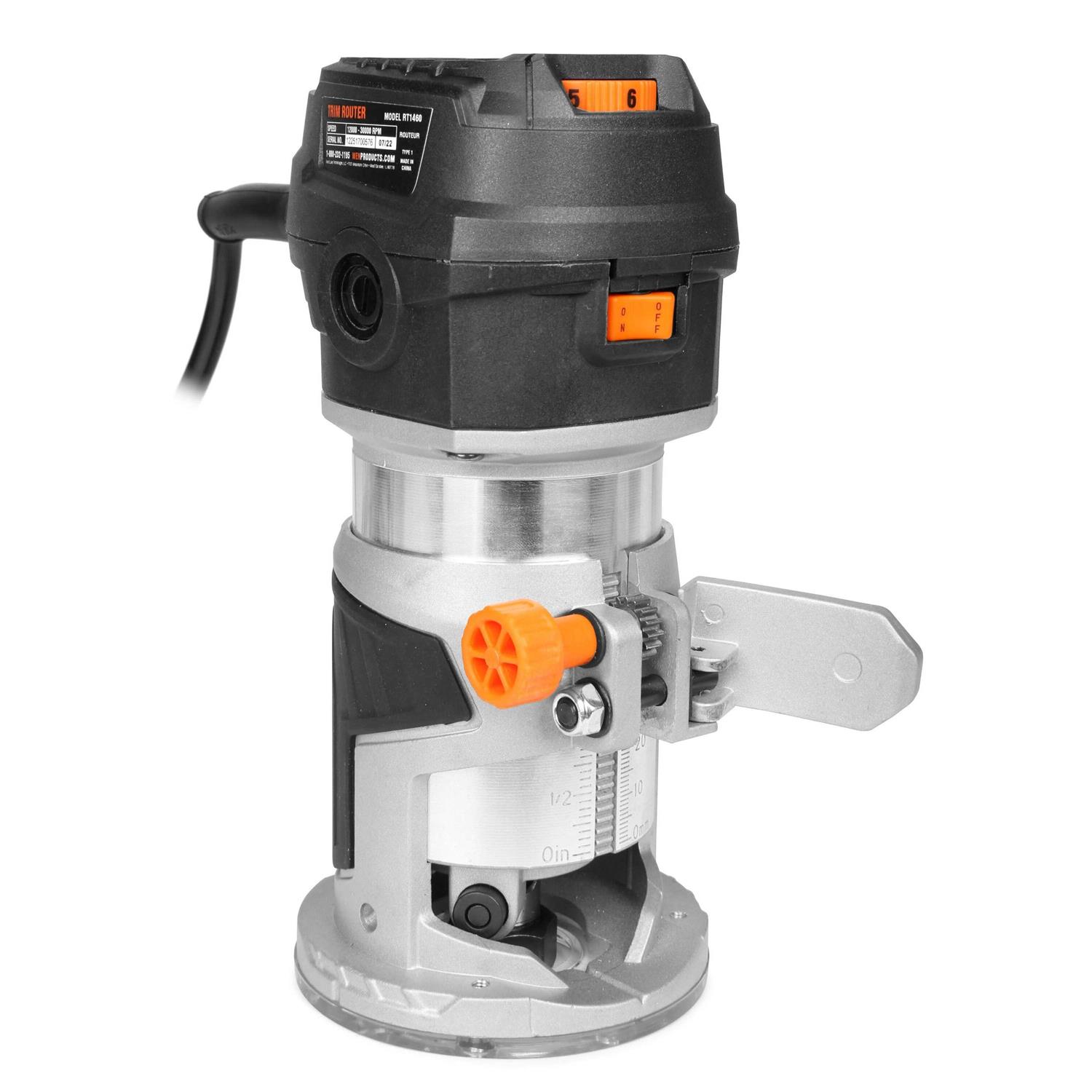 WEN 6 Amp Handheld 1/4 in. Variable Speed Laminate Trim Router for Woodworking - Image 4