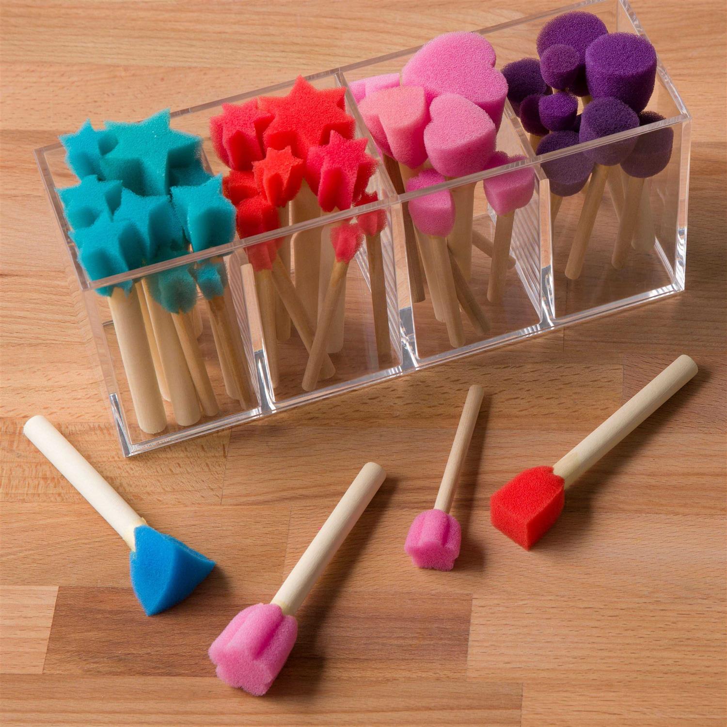 95 Count Spouncer Shaped Foam Brush Set by Craft Smart - Image 3