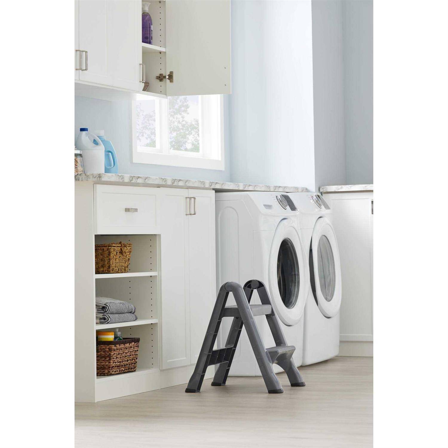 Rubbermaid 2 Step Slip Resistant Folding Plastic Stepstool with Foot Pads - Image 4