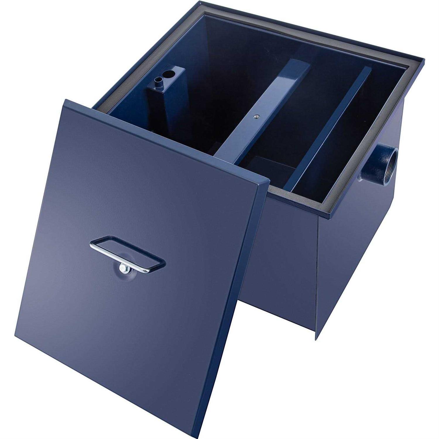 VEVOR Commercial Grease Interceptor Carbon Steel Grease Trap GPM Grease Interceptor Trap with Side Water Inlet Under Sink Grease Trap YSFLQ - Image 5