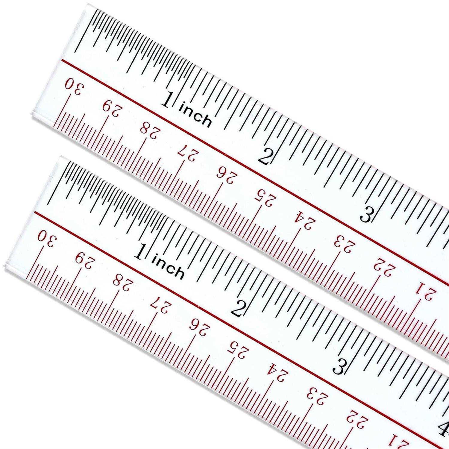 Ruler 12 inch, Clear Plastic 12 inch Ruler, Apply to Rulers for Kids and Office Use Measuring Tools