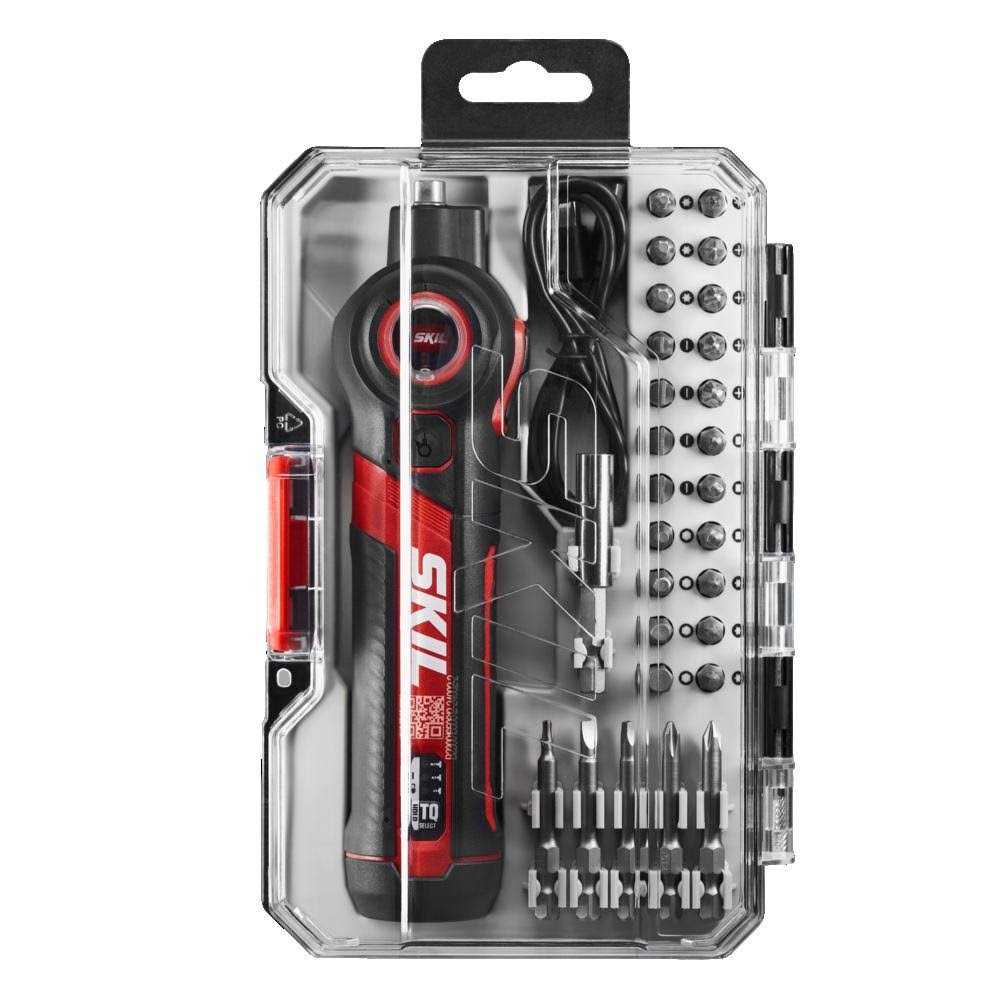 SKIL Twist 2.0 Rechargeable 4V Screwdriver with 28 PC Bit Kit SD5619-02