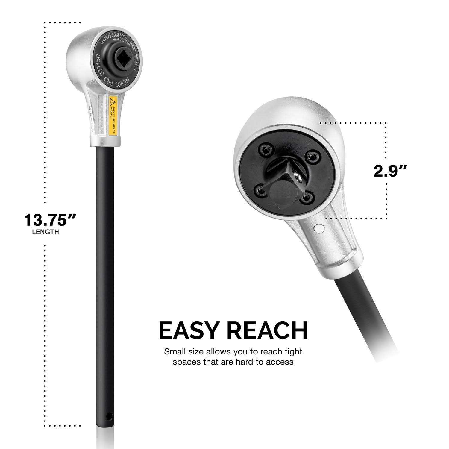 Neiko Pro 03715B Torque Multiplier 12 Drive Torque Wrench 1100 Foot - Image 2