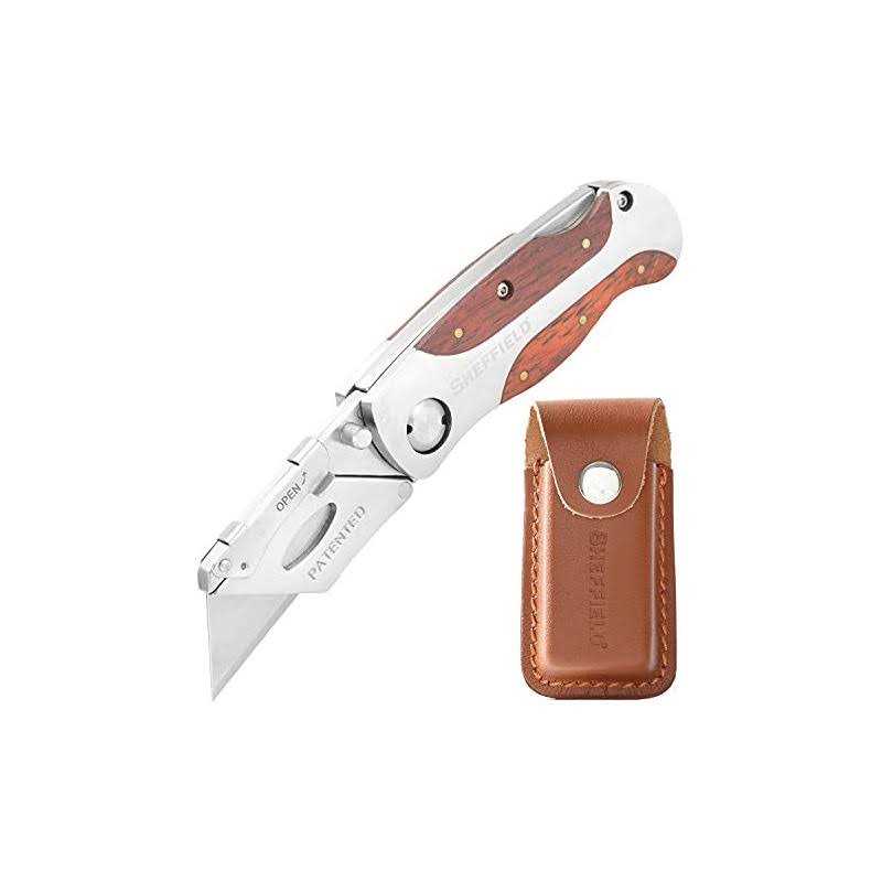 Sheffield Premium Lockback Utility Knife with Sheath
