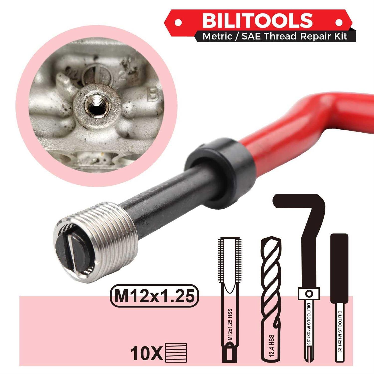 BILITOOLS M12x1.25 Thread Repair Kit - Image 4