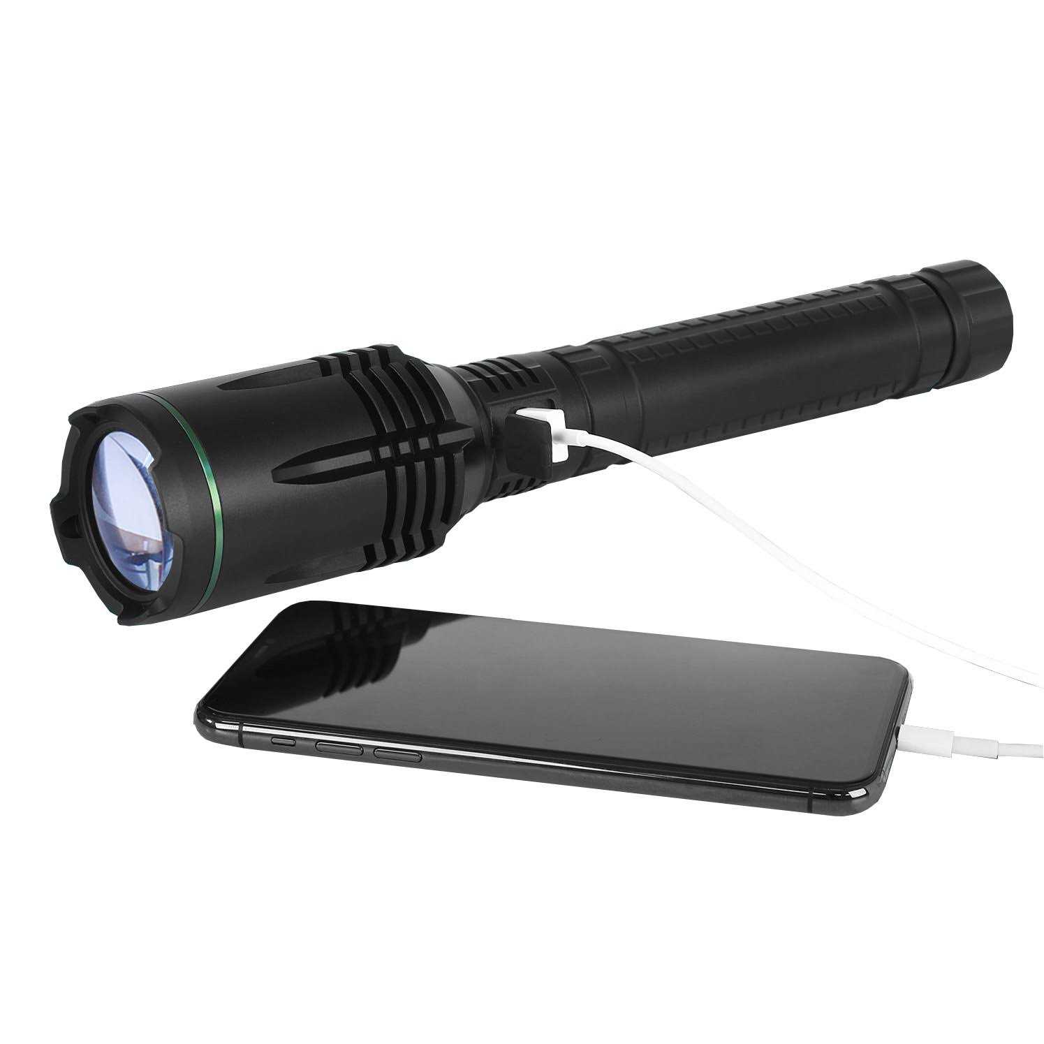 3,000 Lumen LED Flashlight with Rechargeable Batteries and 3 C Batteries - Image 4