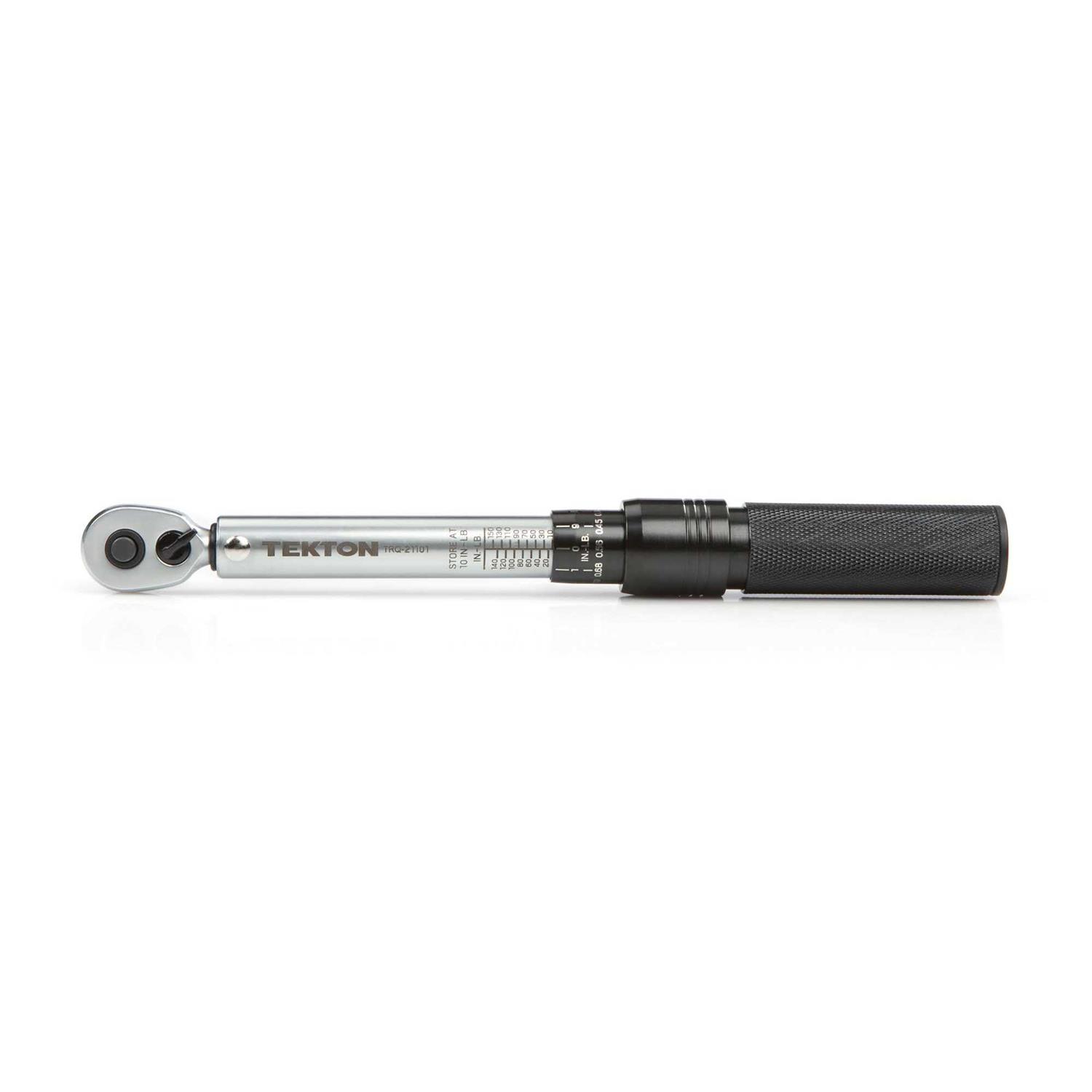 Tekton 1/4 Inch Drive Dual-Direction Click Torque Wrench TRQ21101 - Image 3