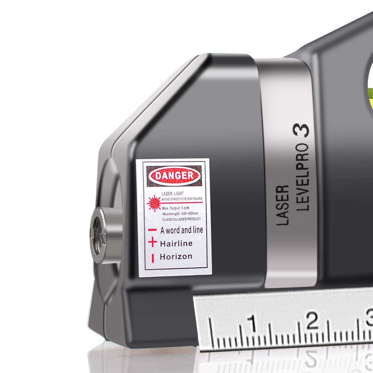 Laser level, Multipurpose Laser Tape Measure Line 8ft+ Tape Measure Ruler Adjusted Standard and Metric Rulers Update Batteries MICMI - Image 3