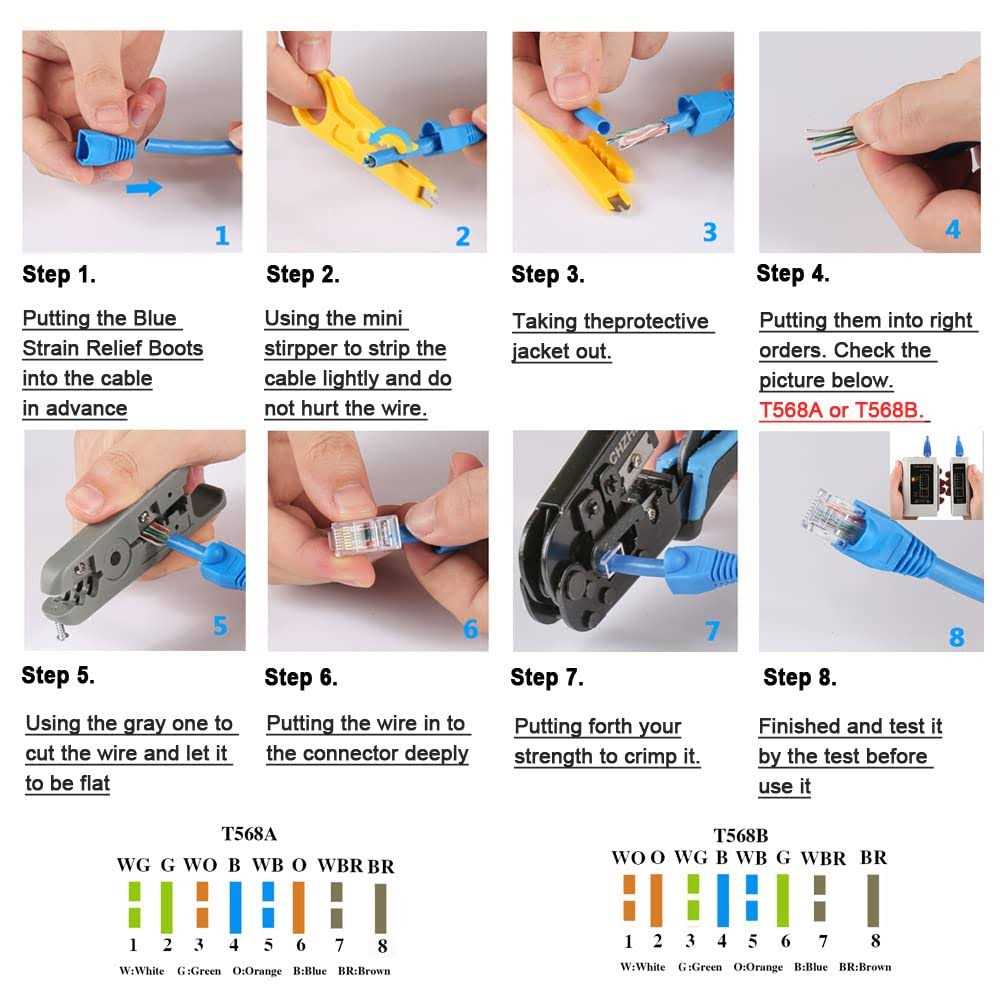 RJ45 crimping Tool Kit Ethernet Crimp Tool 6P-RJ11/12 8P-RJ45 Crimper,Cut,Strip and crimping Tool - Image 2