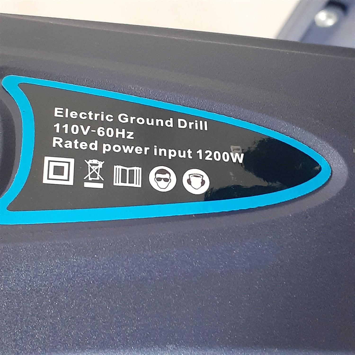 VEVOR Electric Post Hole Digger 1200 W 1.6 Hp Electric Auger Powerhead DDWK1200W110V4WCMV1 - Image 5