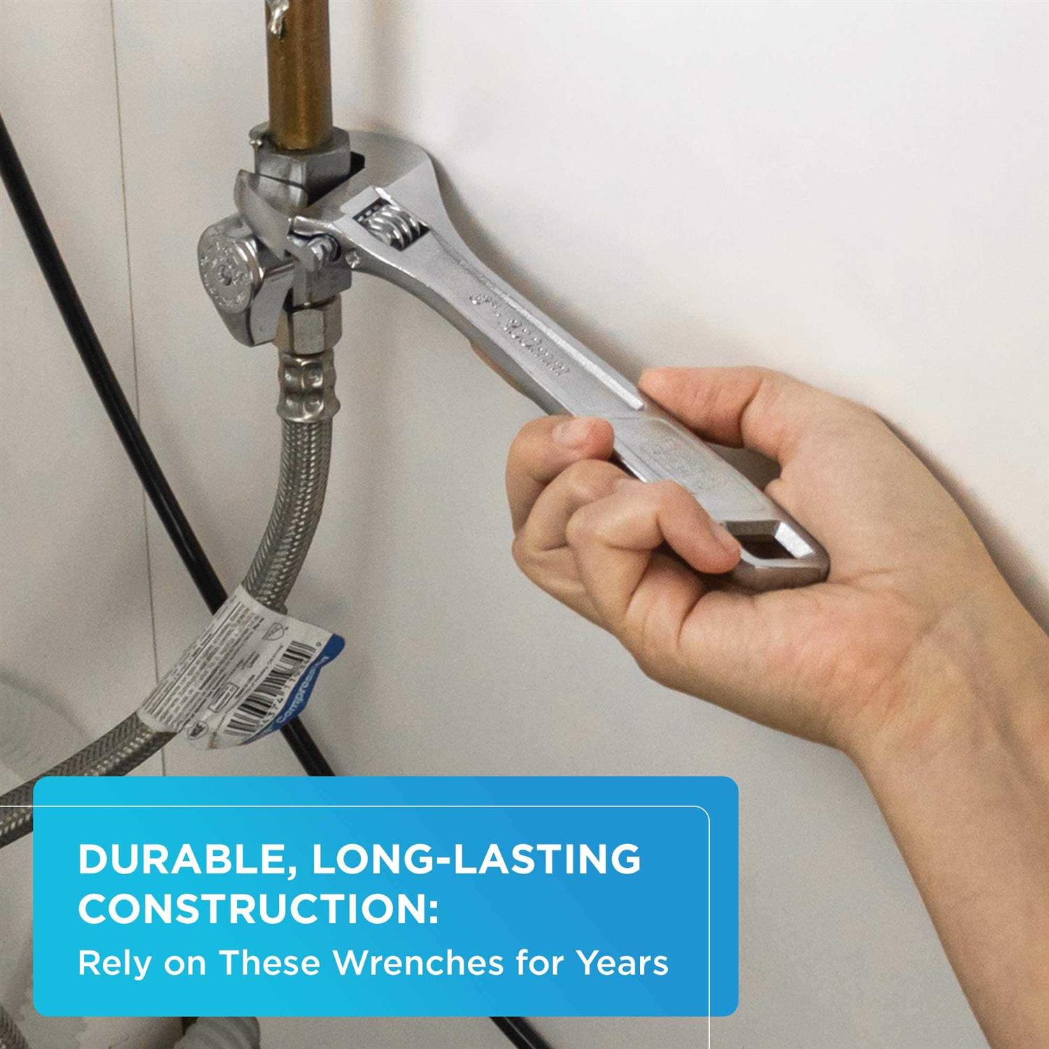 beyond by BLACK+DECKER Adjustable Wrench Set 6-Inch - Image 5