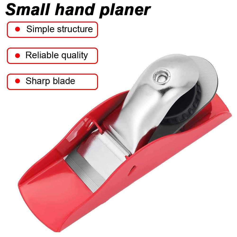 Mini Hand Planer 3-1/2 inch Red Adjustable, used for Wood Craft Processing, Carving and Trimming Projects - Image 4