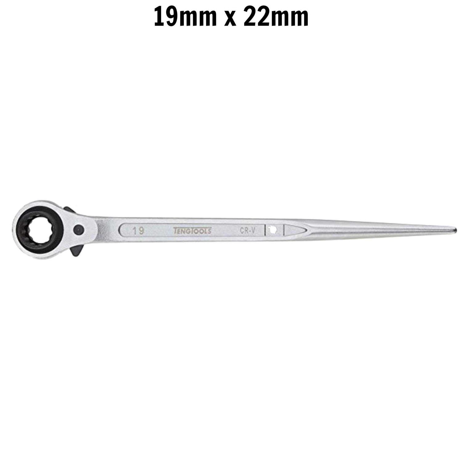 Teng Tools Pgw1922 19 x 22mm Ratcheting Podger Scaffold Wrench - Image 3