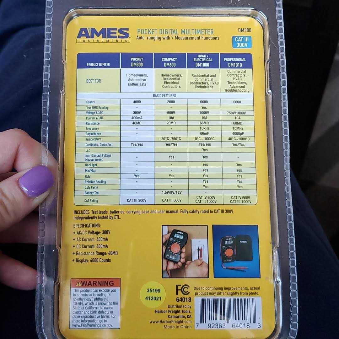 Ames Instruments DM300 Pocket Sized Digital Multimeter - Image 3