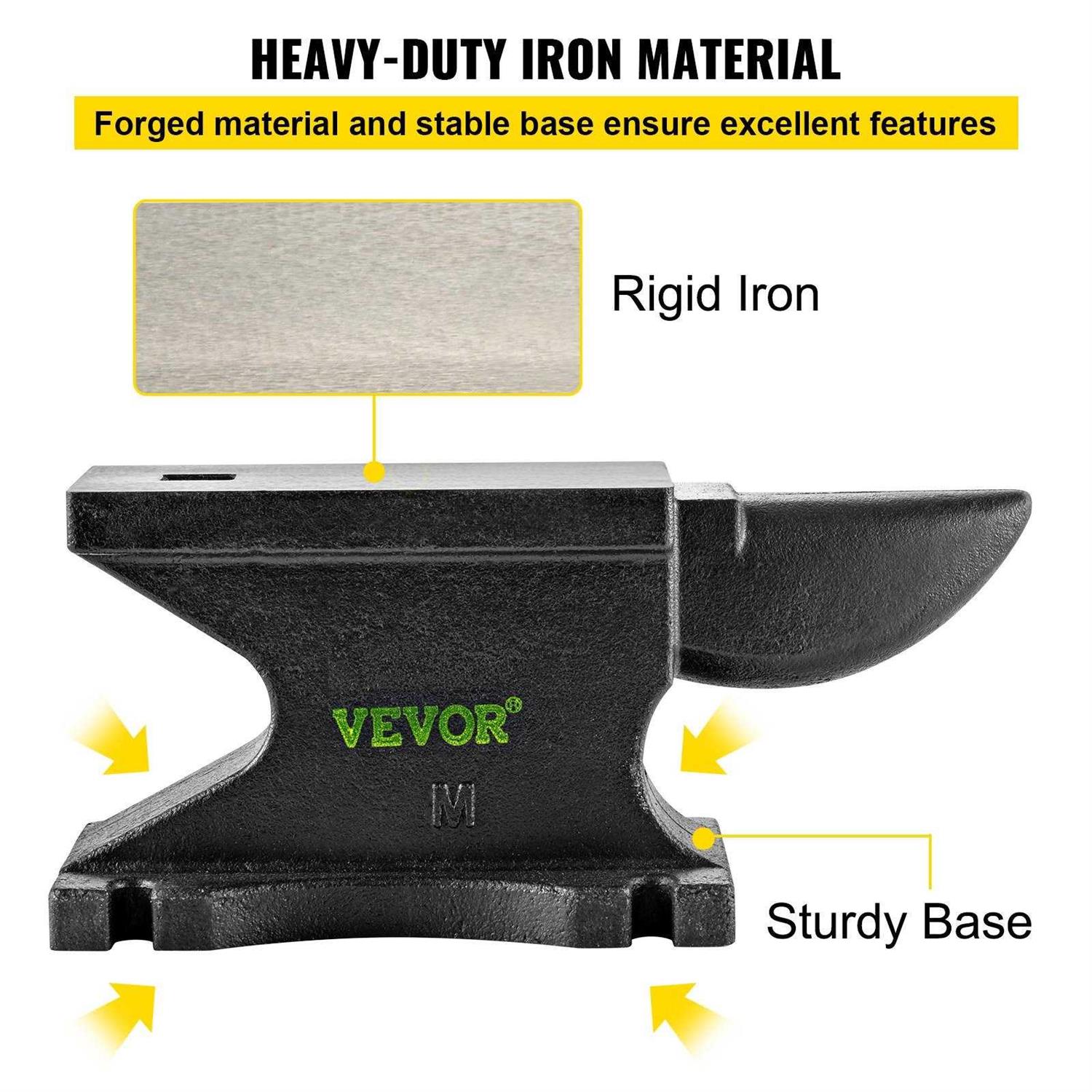 VEVOR Cast Iron Anvil Single Horn Anvil Countertop and Stable Base - Image 4